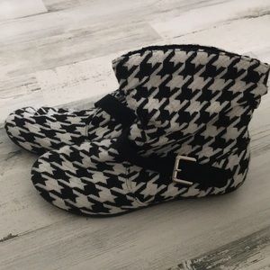 Houndstooth Ankle Boots